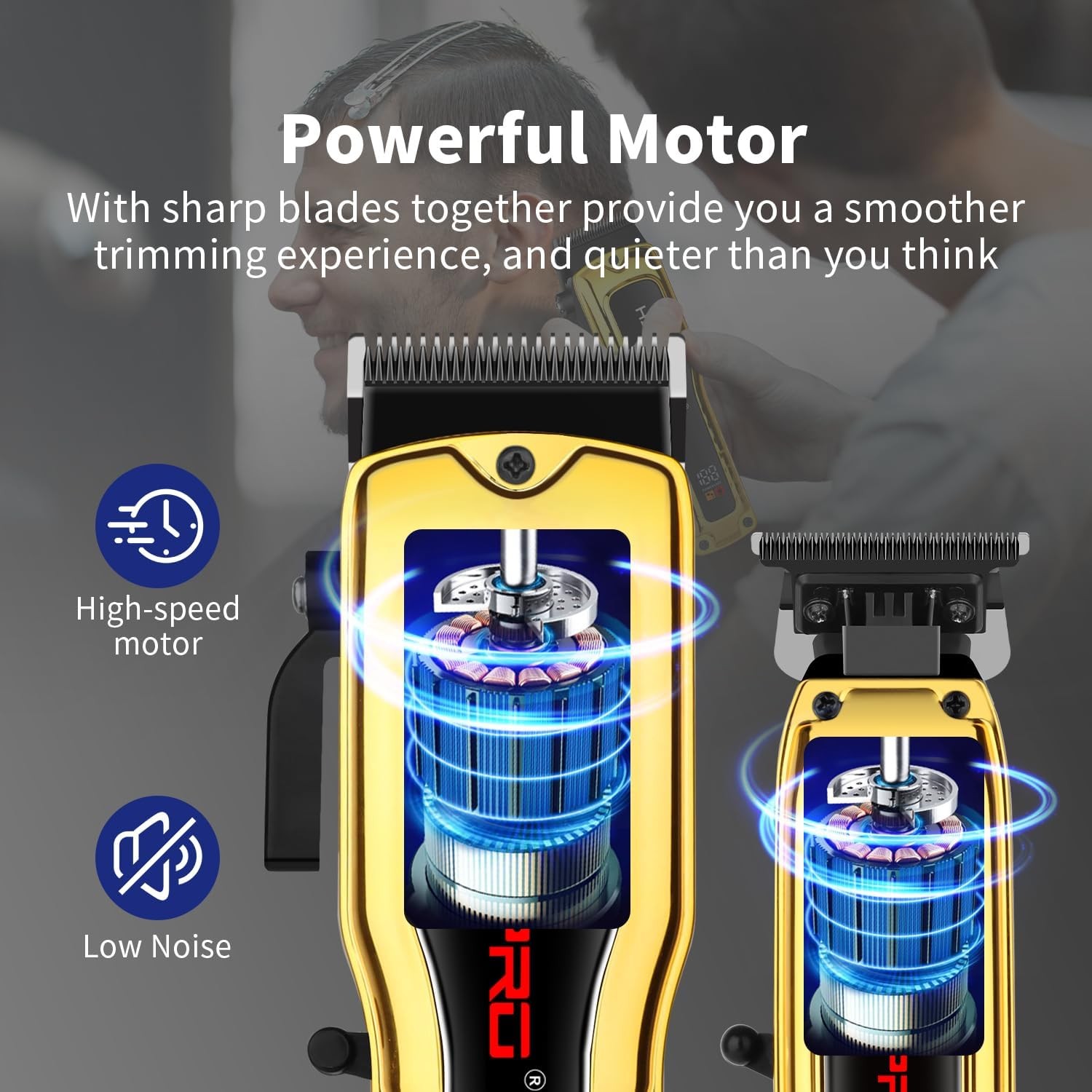 HIENA PRO Professional Hair Clipper Set for Men, Cordless Barber Set... 