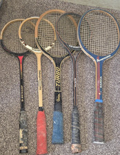 Mixed Brands Vintage Squash Rackets Job Lot of 5 - Mixed Models