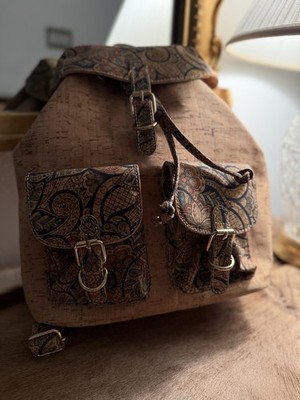 Cork Backpack from Spain Floral Vegan Leather NWT Lightweight Boho