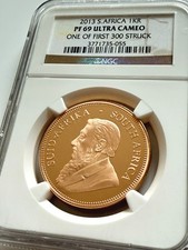South Africa - Krugerrand - 2013 - One of First 300 Struck - 1 oz Gold Proof 4745.26 per troy oz