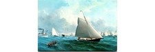 1940s Fortier New Bedford Yacht Race Card Bristol County MA T4375 *Sloop Julia*
