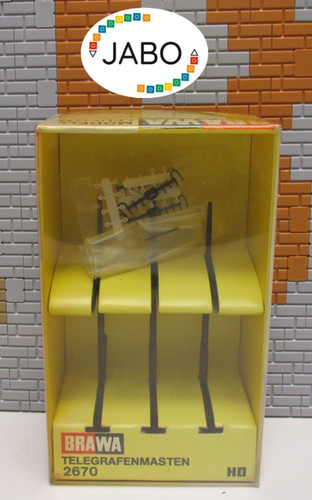 (RB/19) BRAWA H0 2670 postes de telégrafo de latón NUEVO / EMBALAJE ORIGINAL | Condition: Neu