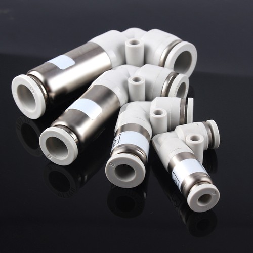 Tubo neumático blanco empuje para conectar montaje de aire codo recto unión OD 4-16 mm - Imagen 31 de 37