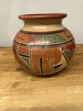 Nigaraguan Handmade Clay Beautiful Detail Pot
