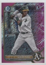 2022 Bowman Chrome Prospects Fuchsia Shimmer Refractor 172/199 Junior Perez s3g
