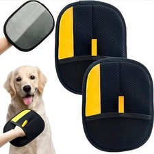 2PC Electrostatic Pet Hair Removal Gloves Brush Double-sided Pet Grooming Gloves