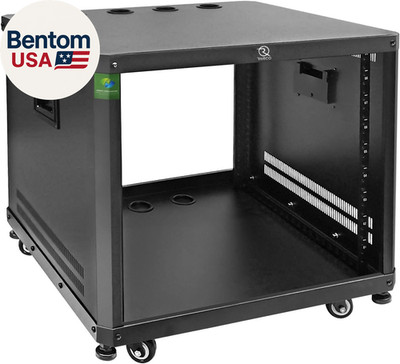 9U Network & Audio Rack with Feet & Wheels, Obtuse Angel Server Rack Cabinet, Ro