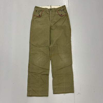 Vintage 60s Boy Scouts Green Mule Flap Canvas Pants 28x28 1960s True Vintage