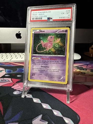 2016 Pokemon XY Fates Collide Mew Holo Psa 6 29/124