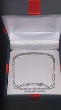 1/20 CTTW Lab Grown Diamond, Sterling Silver Tennis Bracelet Brand New In Box