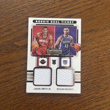 jabari smith jr Keegan Murray 2022-23 Contenders Rookie Dual Ticket Swatches RC