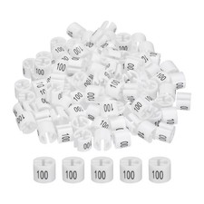 Clothes Hanger Marker Colored Hanger Sizer Number 100, White 100 Pcs