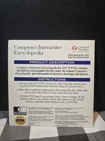 Compton's Interactive Encyclopedia Sega CD JVC X'Eye Not For Resale