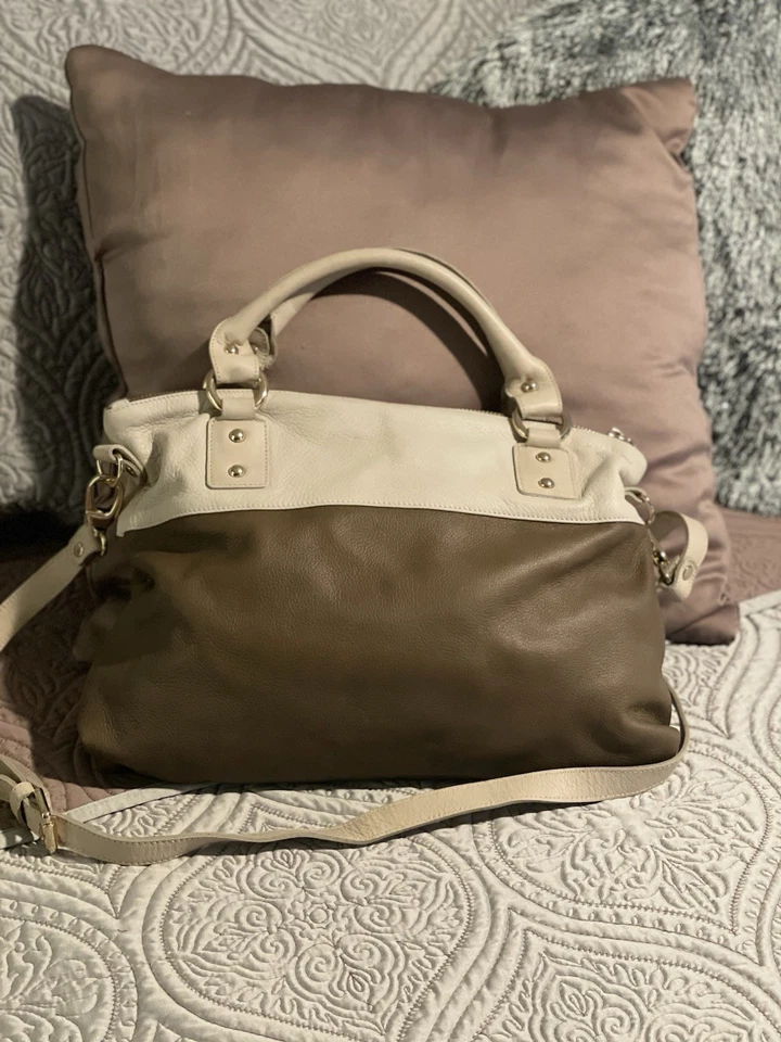 Pierteo Alessandro 单肩包皮革米色女式正品未使用 — 第 2/4 张图片