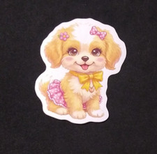 Colorful Playful Puppy Dog Sticker 1.78" x 1.75" AF
