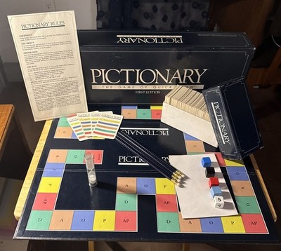 Vintage Pictionary First Edition 1985 The Game of Quick Draw #100 Complete