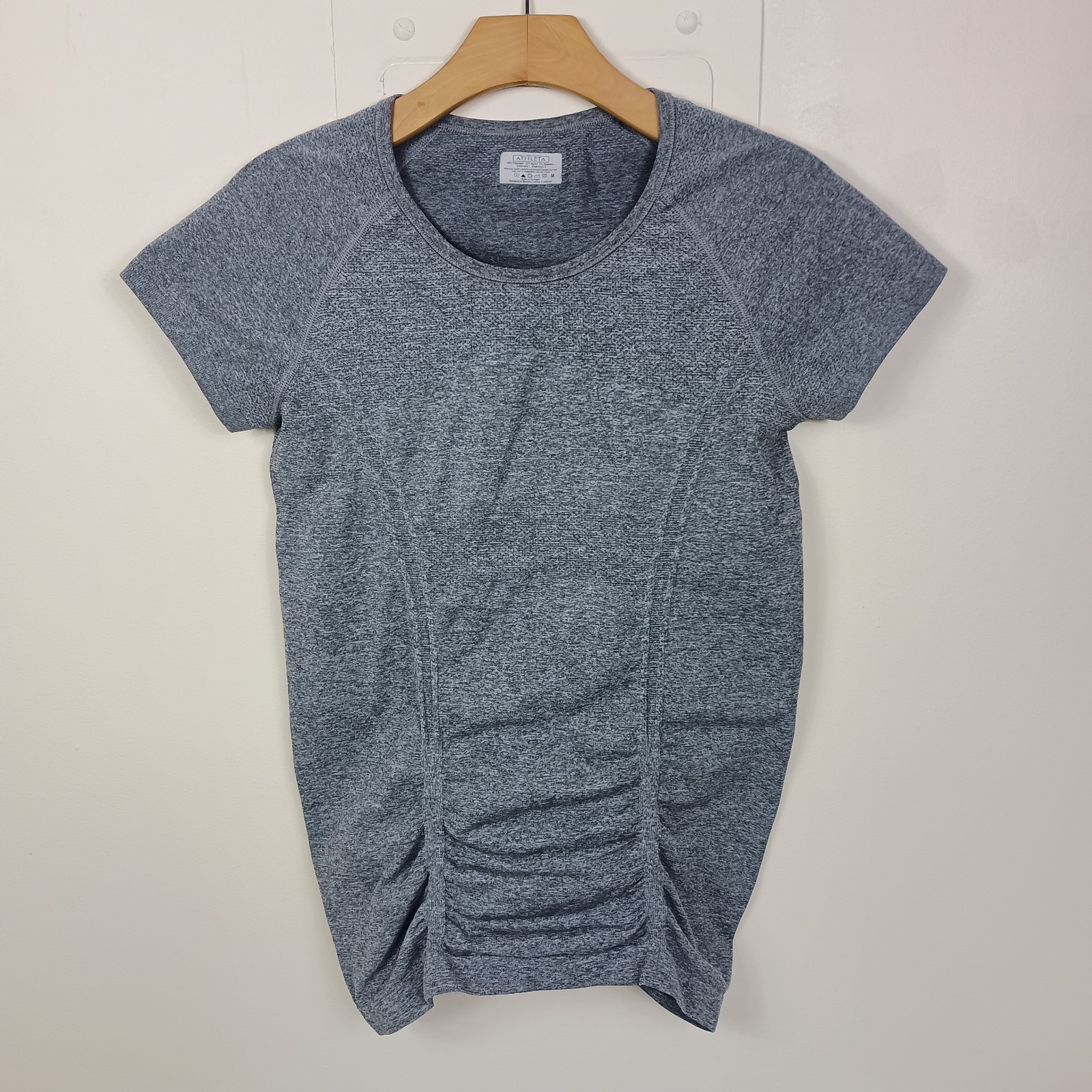 Athleta Womens Blue Heather Compression Track Tee Medium