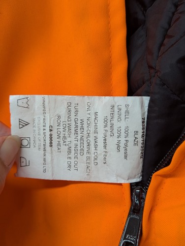 Mono con tirantes aislado Natural Habitat para hombre naranja brillante talla XL caza Canadá - Imagen 6 de 15