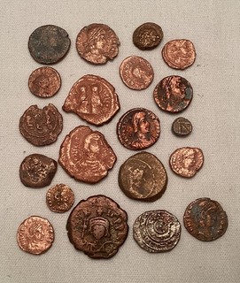 Mixed Lot of 20 Cleaned Ancient Bronze / Copper Coins: Greek Roman Byzantine 1