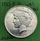 1923 Peace Silver Dollar $1 Ch AU About Uncirculated 90% Silver