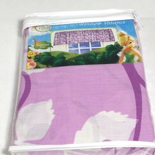 Disney Fairies window valance purple botanical print 84x15