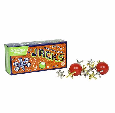 Ridley's Novelty Classic Toy Utopia 12 Metal Jacks 2 Bouncy Balls & Instructions