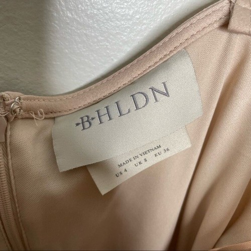BHLDN Cali Satin Charmeuse Midi Dress in Oyster Womens 4 - Picture 4 of 11