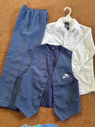 Nautica boys 3 pc vest pants shirt suit sz 7 - Picture 3 of 4