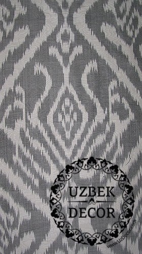 11 Yard HAND MADE UZBEK Natural SILK IKAT ADRAS FABRIC #2700** - Picture 2 of 4