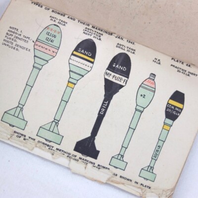  29mm BRITISH SPIGOT MORTAR ORIGINAL MANUAL + CD COPY,  SHELL & FUZE AMMO COLOR 