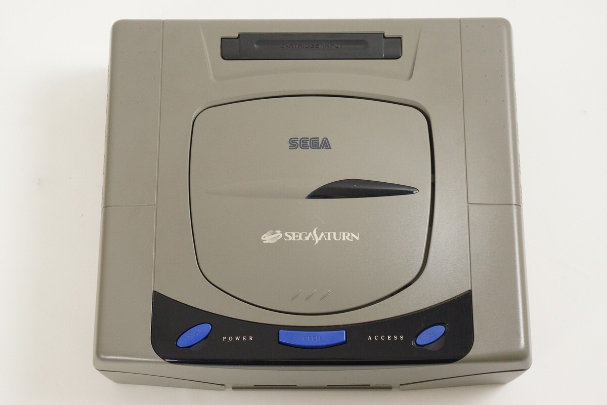 Sega Saturn GREY Console Boxed HST-3210 Tested System JAPAN -NTSC