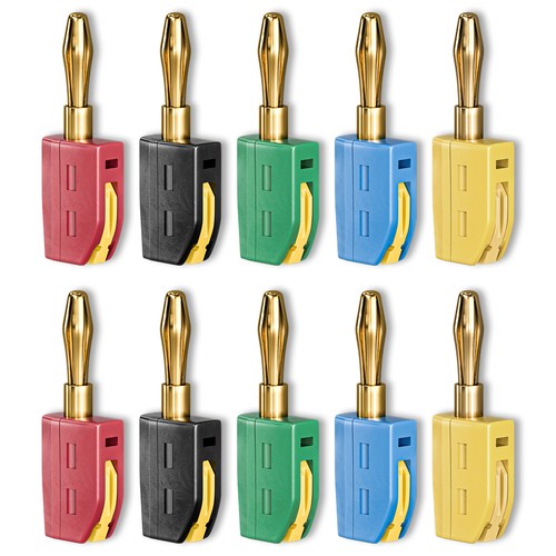 4mm Banana Plug High Current Quick Connect Gold-Plated 10PCS Banana Connector - Picture 2 of 8