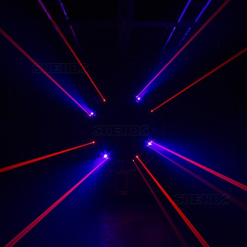 SHEHDS 6x500mW RGB 3in1/ RGB+RGB/ Full Red Beam Moving Head Laser Light - Picture 68 of 68