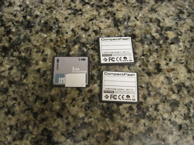 LOT OF 3...1GB CF Compact Flash  Memory Card...USED