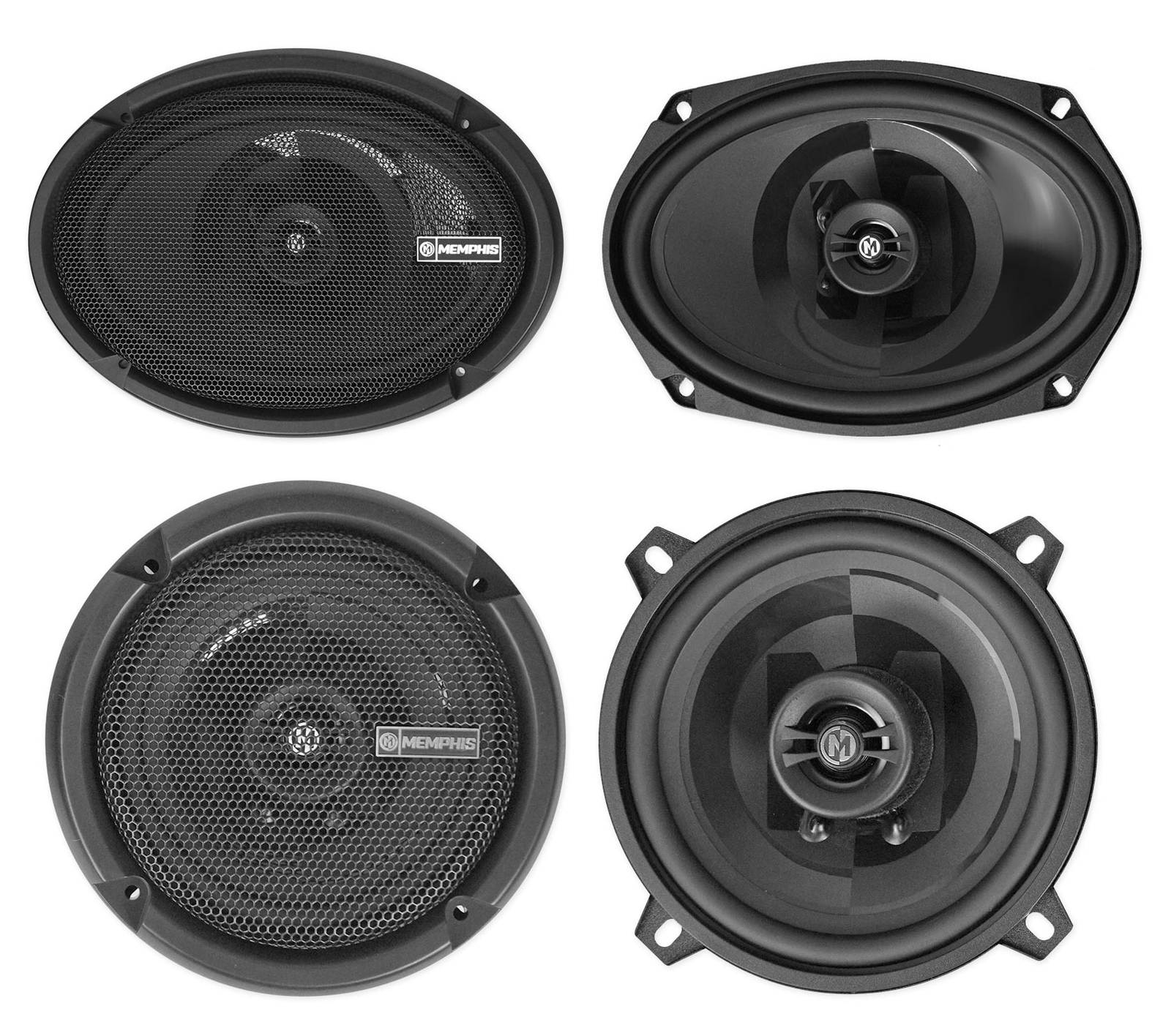 2 Автомобильные коаксиальные динамики Memphis Audio PRX6902 6x9525 мм с поворотными твитерами