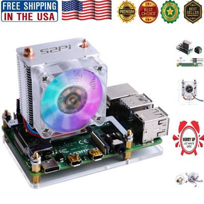 Premium Copper Heatsink & Cooling Fan for Raspberry Pi 4/3 Models - Easy Setup