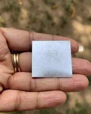 999 Reinsilber Hindu Religiös Massiv Silber Quadrat Blatt 1 Stück, 3 cm, 4,5 gm