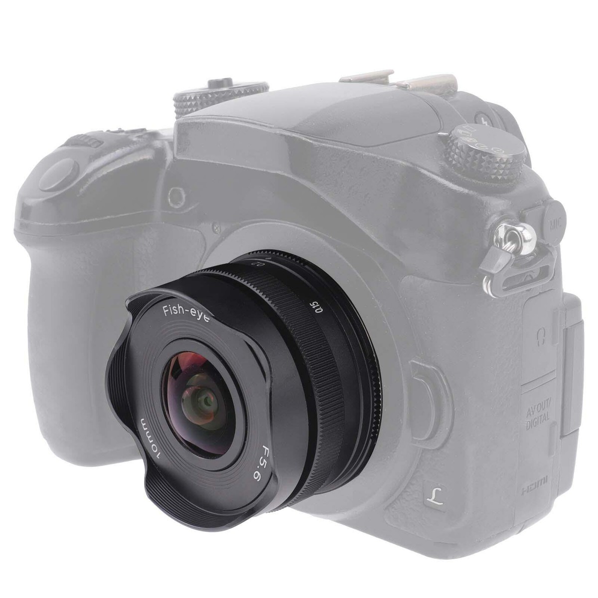 10mm APS-C Wide Angle Fisheye Prime MF Focus Lens for Canon M