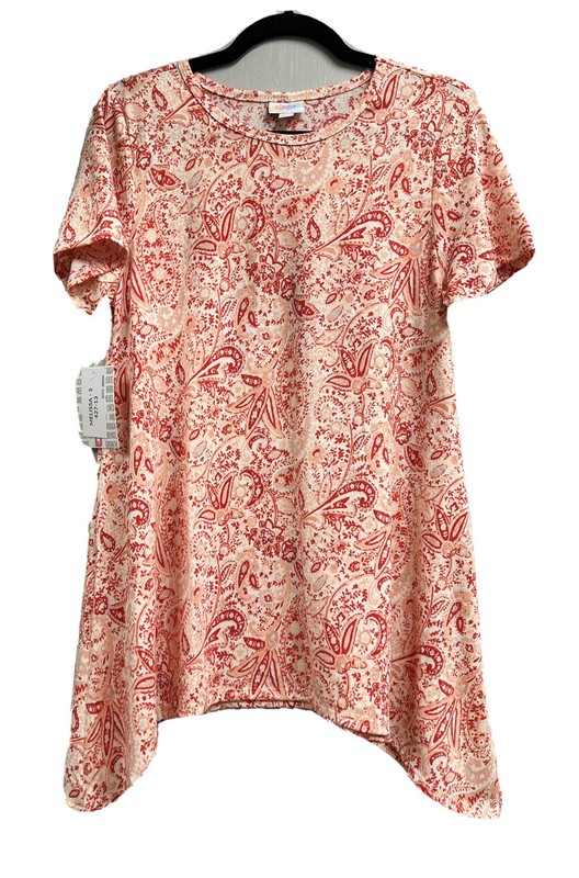 NWT Small LULAROE Melissa Tunic. SHARKBITE Hem. Pretty Fleur De Lis Print.