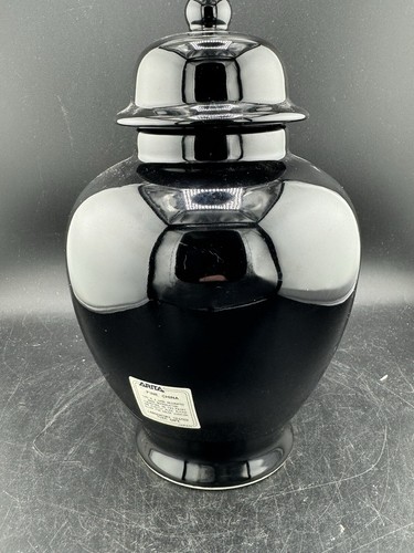 Vtg Ginger Jar Black Good Accents Shibui Ware Arta Japan - Picture 4 of 9