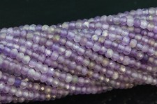 3x2MM Genuine Natural Light Purple Amethyst Beads AAA Faceted Rondelle Beads 15"