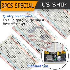 3X Mini 400 Point Solderless Prototype PCB Breadboard Protoboards US