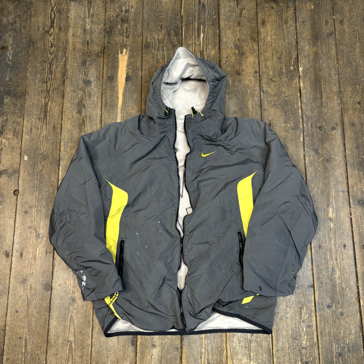 Nike Rain Jacket Mens Y2K Fleece Lined Vintage Swoosh Full Nike Rain Jacket Mens Y2K Fleece Lined Vintage Swoosh Full
