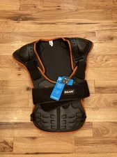 SULAITE Sport Armored Reflective Vest Chest Back Spine Protectors Kids Sz Large