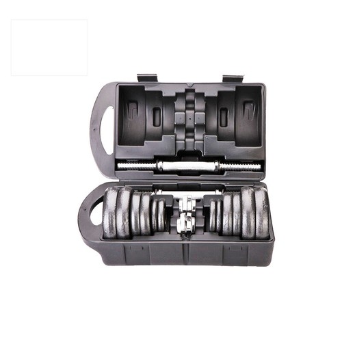 Adjustable 20kg Cast Iron Dumbbells Home Gym Weights Fitness Set - Picture 3 of 3