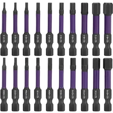 20Pcs Impact Hex Head Drill Bit S2 Steel Bits Set 1/4" Hex Shank with Magnetism