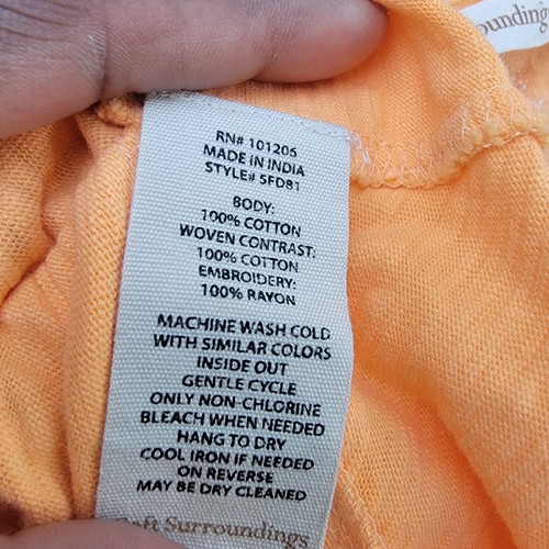 NWT Soft Surroundings Gladstone embroidered dress Wmns sz 2X orange papaya - Picture 6 of 6