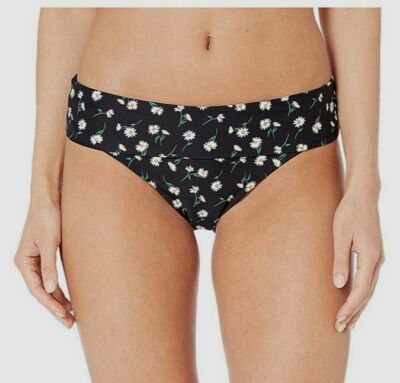 $285 Onia X WeWoreWhat Women's Black Stretch Floral Sardinia Bikini Bottoms  XS