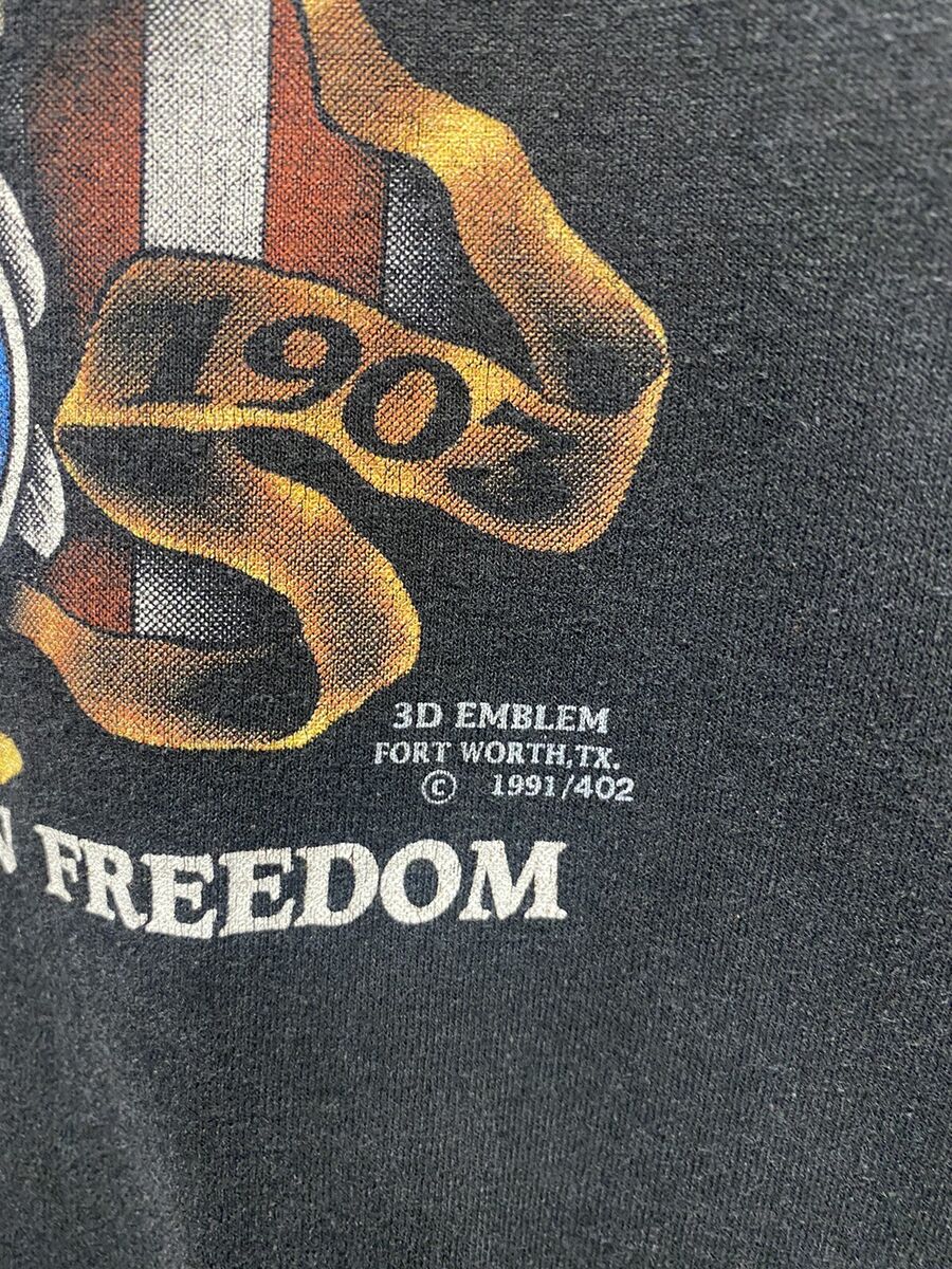 1991 3D Emblem Harley Davidson Symbol of American Freedom T 1991 3D Emblem Harley Davidson Symbol of American Freedom T