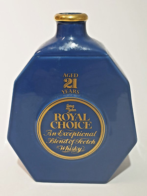 Long John Royal Choice 21 Jahre Blended Scotch Whisky Spode Keramik Dekanter